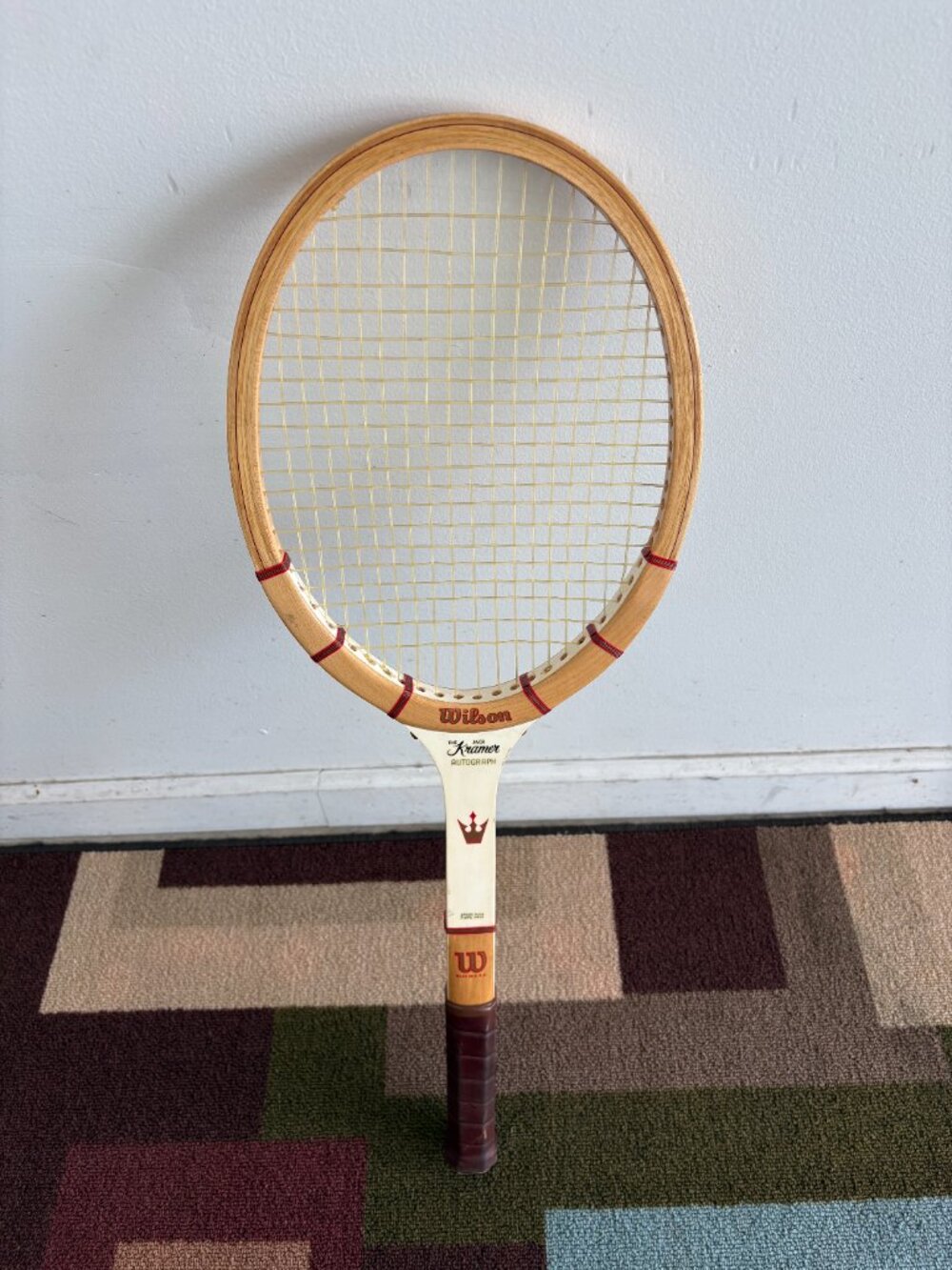 Wilson Jack Kramer Autograph Vintage Wooden Tennis Racket With Cover - Picture 5 of 8